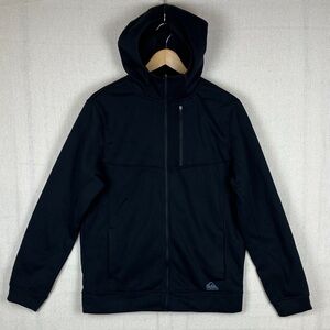 QUIKSILVER Bonded Fleece Hoodie Jacket Onyx Black NWT
